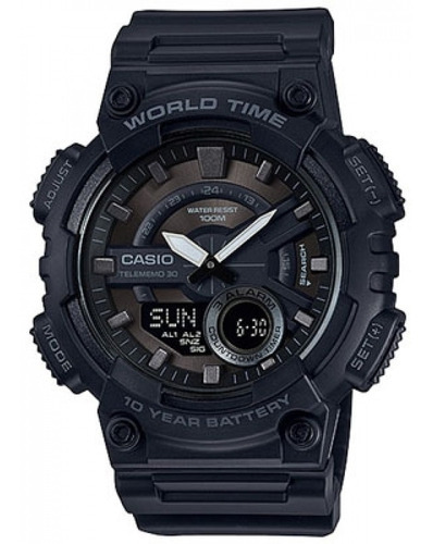 Relógio Casio Standard Preto Aeq-110w-1bvdf