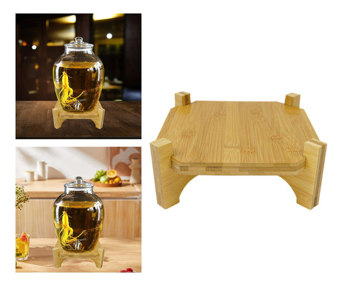 Dispensador De Bebidas De Madera 24,5 Cm X 24,5 Cm X 10 Cm