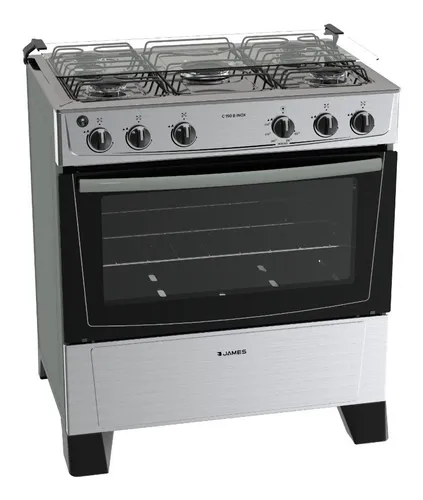 Cocinas James 5 Hornallas C150 Titanium Encend Autolimp Dimm