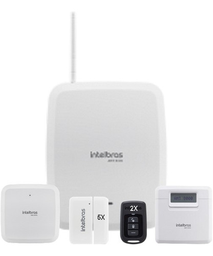 Kit Alarme Amt 8000 Intelbras Wifi S/ Fio 5 Sensor 2 Control