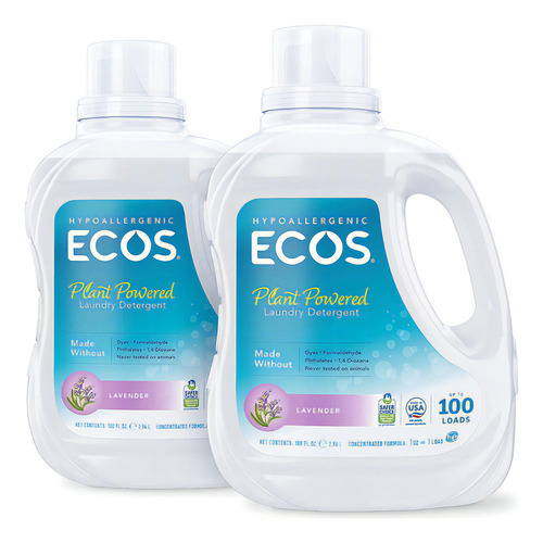 Ecos Detergente Líquido Para Ropa, 200 Cargas