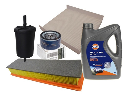Imagen 1 de 10 de Kit Filtros Completos Y Aceite 10w40 Kangoo K7m 1.6 8v
