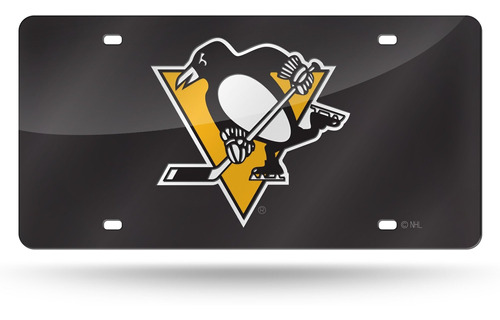 Rico Pittsburgh Penguins Placa De Matrícula Con Corte Láser