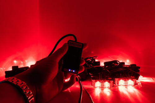 Imagen 4 de 9 de Baliza 16 Modulos Led 32w P/ Bomberos Emergencia Nl302- Roja