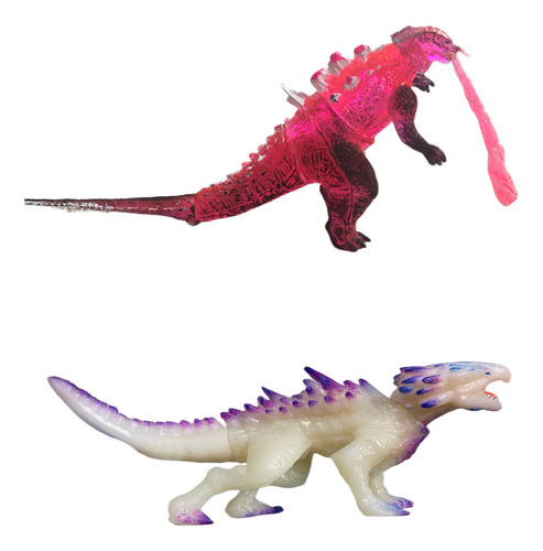 Godzilla Figuras Set De 4 Pzs Articuladas 15 Cm Con Luz New