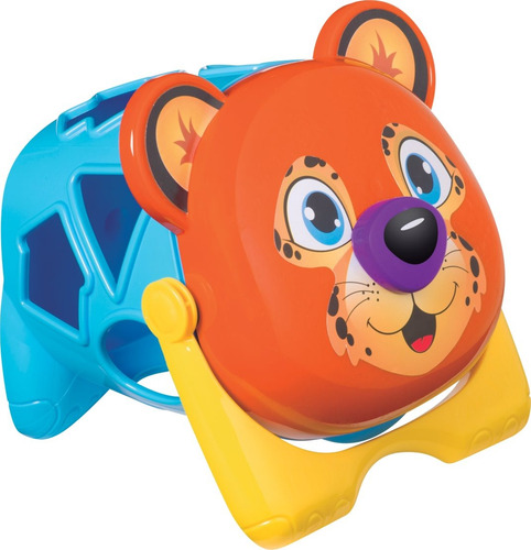 4 Brinquedo Didática Educativa Onça Cubo E Girafa Bolinha