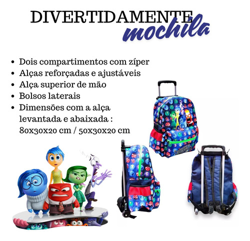 Mochila Divertidamente 2 Filme Novo Ansiedade Raiva Alegria