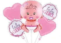 Comprar Set Globo Decoracion Bebé Baby Shower Niña Girl Rosa Nena