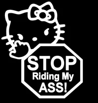Comprar Hello Kitty, Stop Riding, Calcomanía De Vinilo, Calcomanía P