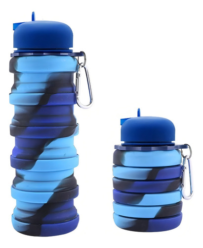 Botella Termo Plegable Silicon 500 Ml Gym Grado Alimenticio