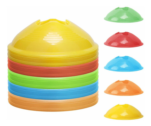 50 Pack Soccer Disc Thicker More Flexible,multi Color