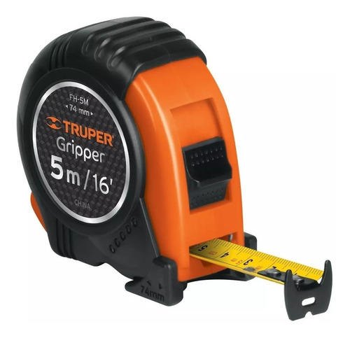 Wincha 5m X 19mm Griper Metros Y Pulgada Truper Anti Impacto
