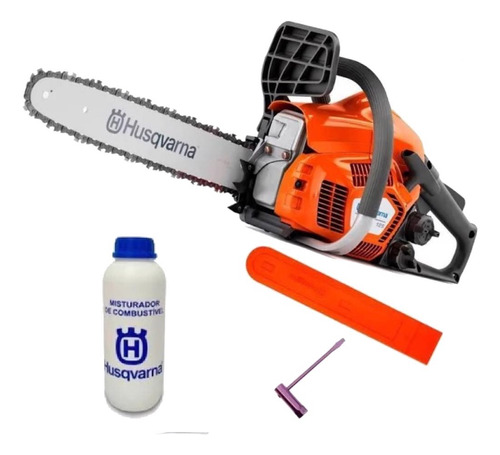 Motosserra Gas. Husqvarna 125 16 Pol. 40cc 2hp Misturador Cor Laranja