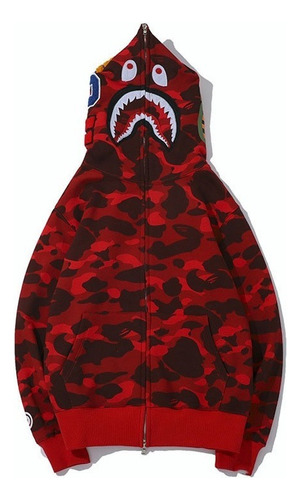 Abrigo Sudadera Impresión De Tiburones Popular Moda Unisex