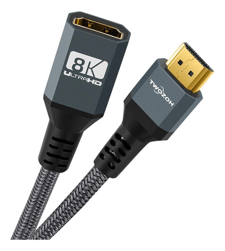 Twozoh Cable De Extensin Hdmi 8k, Hdmi 2.1 Macho A Hembra, C