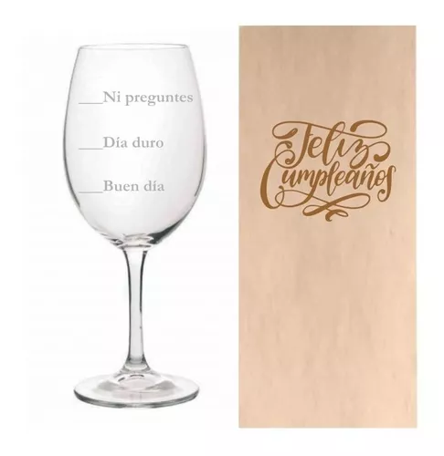 Copa De Vino Grabada Personalizada + Estuche Sx Wina - Sodex