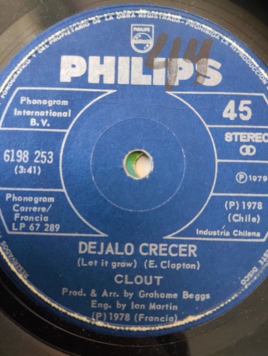 Vinilo  Single De - Clout - Dejalo Crecer   ( U98