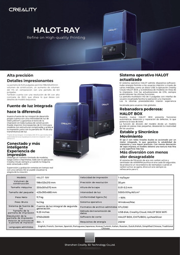 Impresora 3d Creality Halot Ray