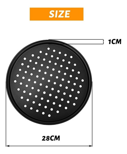 Paquete De 2 Moldes De Pizza Perforados Personales De 11 Pul