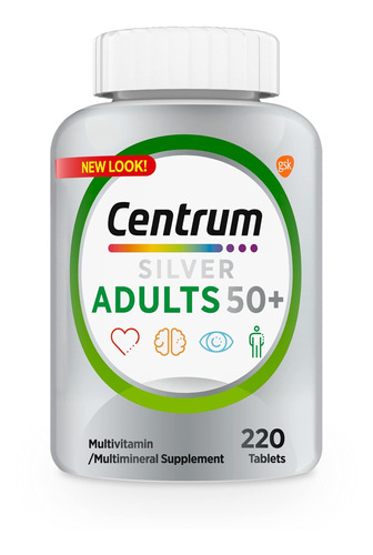 Centrum Multivitamnico Plateado Para Adultos 50 Plus, Suplem