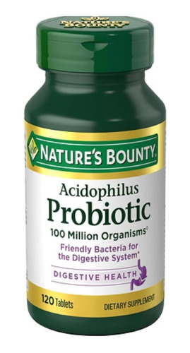 Probiotico. Acidophilus. 120 Tabletas. Nature's Bounty