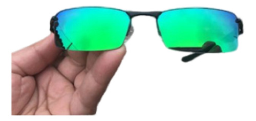 Óculos De Sol Lupa Vilão Lentes Verdes Espelhada