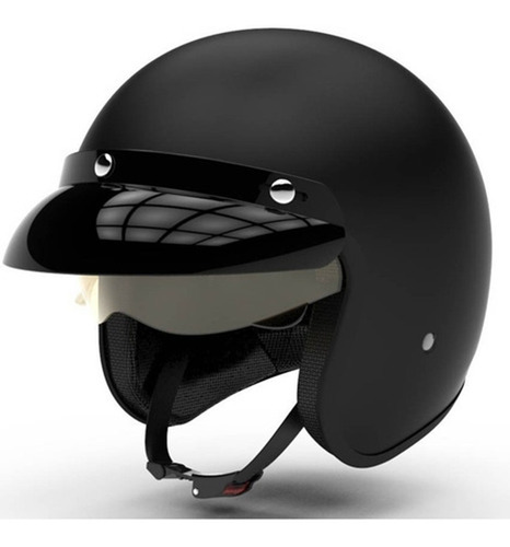 Imagen 2 de 6 de Casco Moto Abierto Hawk 721 Negro Mate Cuotas En Devotobikes