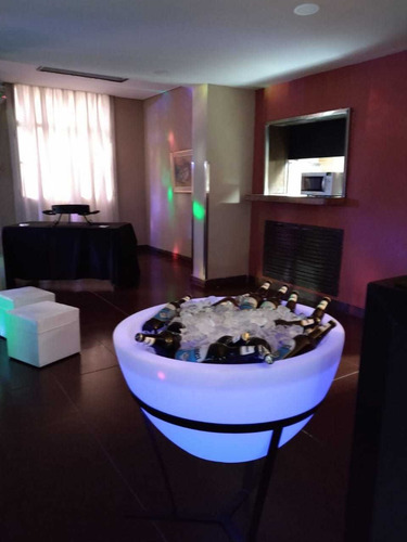 Alquiler Livings Led Luminoso Puff Mesa Frapera Barra Evento