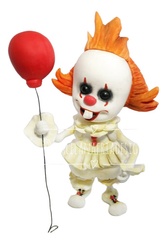 Payaso It Porcelana Fria Adorno De Torta Blanco Payaso It Con Globo
