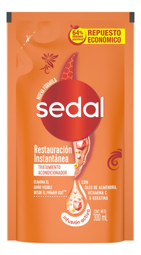 Shampoo Restaurador Completo Sedal 300ml Repuesto (1679)