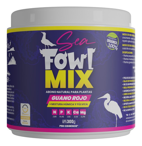 Fertilizante Sea Fowl Mix 300 Gr Pro Essence