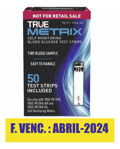 Tiras Reactivas True Metrix X 50 Unid. Vencimiento 2023