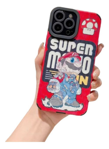 Funda De Super Mario Para iPhone + Cristal Templado