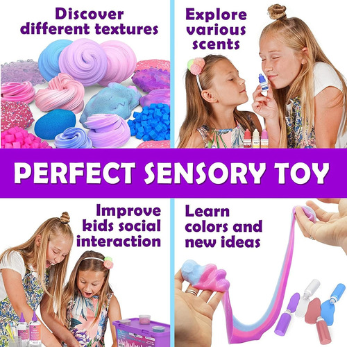 Kit De Babas Slime Unicornio Juego Para Hacer Slime Niñas