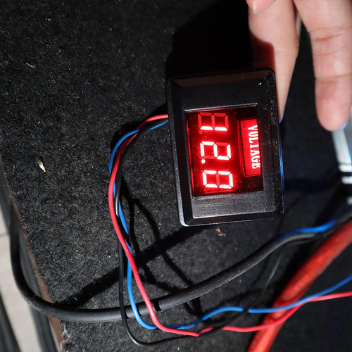 Voltímetro Digital Para Motocicleta, 12 V, Dc, 30 V, C