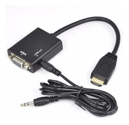 Cable Adaptador Conversor Hdmi A Vga +audio.en Paso Del Rey