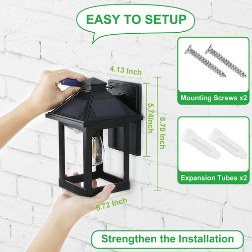 Faroles De Pared Solares Exteriores Con Sensor De Movimiento