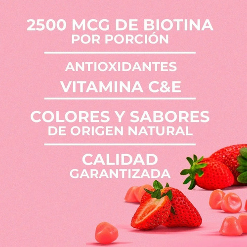 Imagen 5 de 6 de Hair Skin & Nails En Gomitas 80 Piezas Cabello Piel Y Uñas