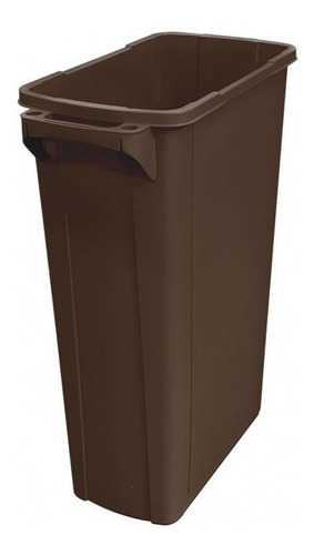 Bote Basura Slim Rectangular Beige Tapa Balancín 87 Litros
