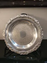 Comprar Antigua Bandeja Bañada En Plata Reproduccion Sheffield 17 Cm