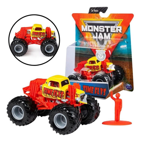 Carro Monster Jam Truck - Time Flys - Escala 1:64 - Original