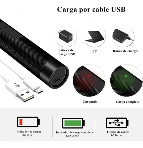 Pistola Laser Verde Projetor Carga Usb Recarregável 5000mw