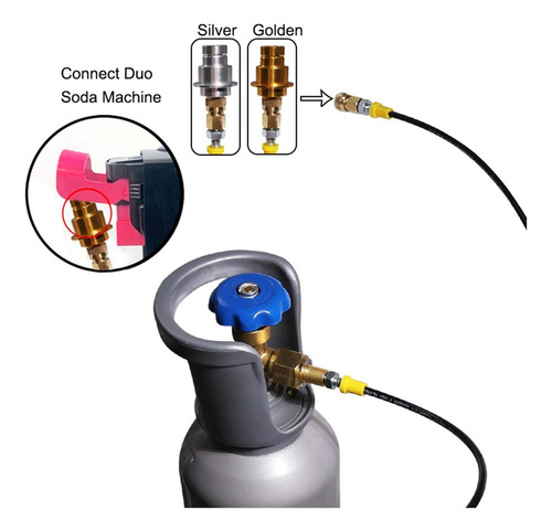 Fweaad Manguera Del Conector De La Botella De Recarga Del