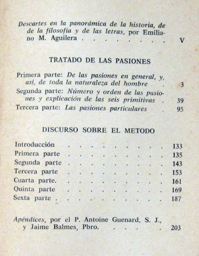 Descartes Tratado De Las Pasiones Discurso Método Filosofia