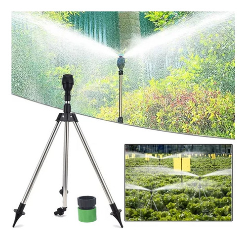 Aspersor Giratorio Automático Con Trípode De 360 Grados