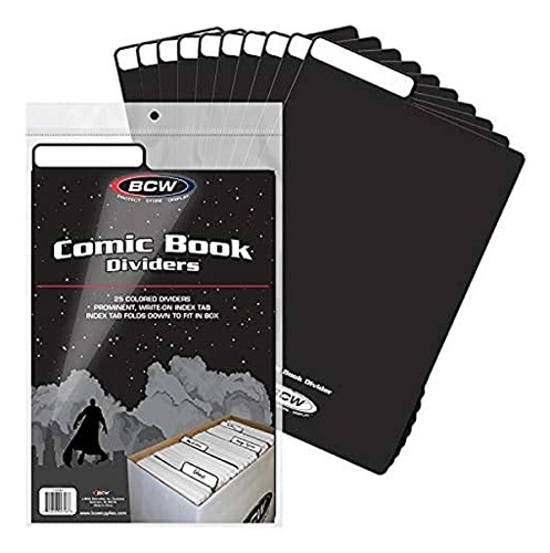1-cd-blk Comic Book Dividers-black