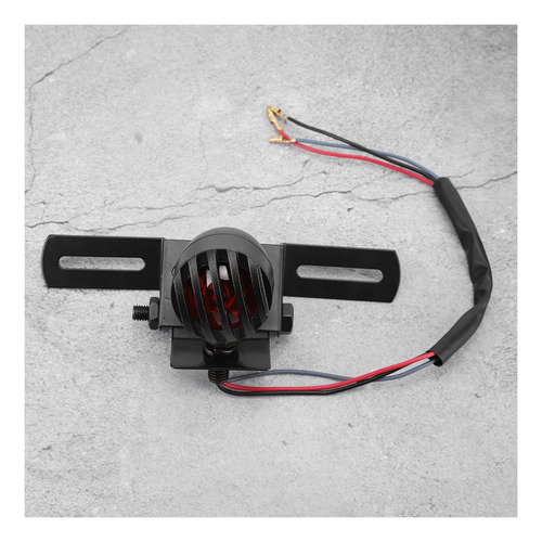 Luz Trasera De Motocicleta Negra Retro Metal Luz De Freno Li