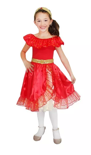 FANTASIA ELENA AVALOR VESTIDO VERMELHO PRINCESA infanti LUXO