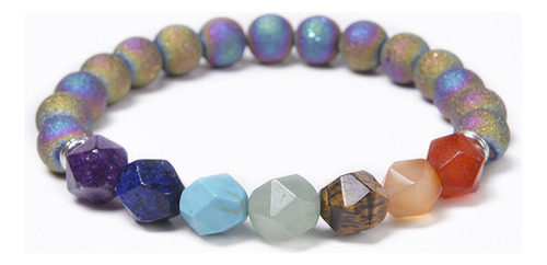 Pulsera De Chakras De Piedra Colorida - Yoga Multifacética