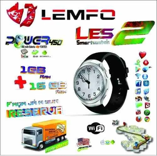 Smartwatch Lemfo LES2 display de 1.39"